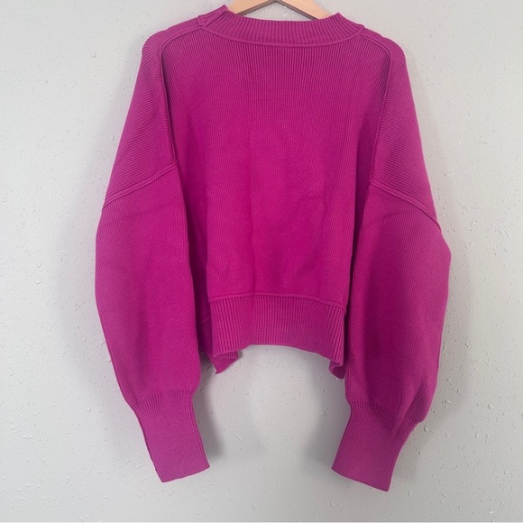 Vibrant Pink Sweater Barbie Barbiecore Girly Feminine Soft Stretch Comfy Casual - Picture 5 of 7